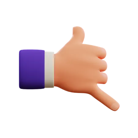 Call hand gesture  3D Icon