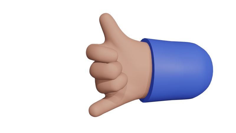 Call hand gesture  3D Icon