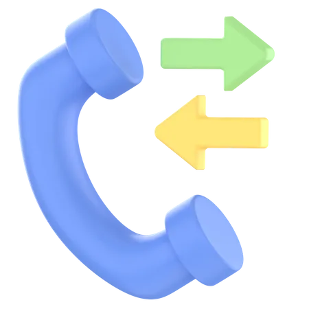 Call Record In And Out 3D Icon