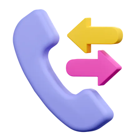Call In Out Illustration 3D Icon