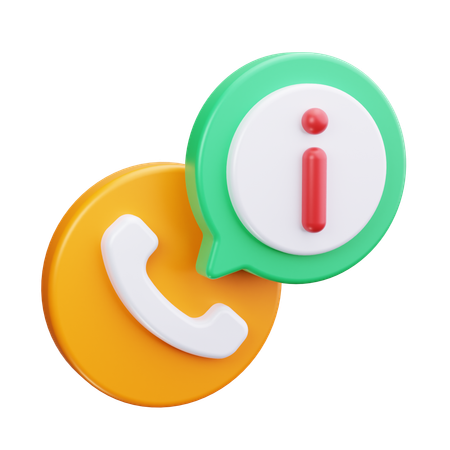 Call Information  3D Icon