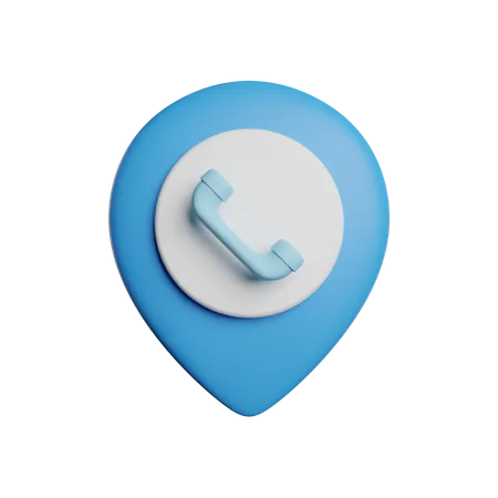 Pin Call Location 3D Icon