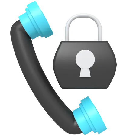 Call Padlock Security Encryption 3D Icon