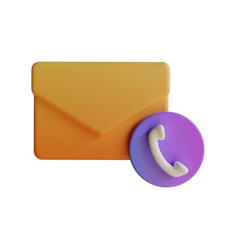 Call Mail  3D Icon