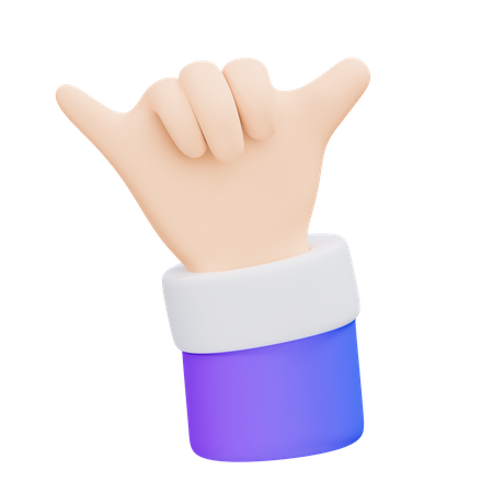 Call Me Gesture  3D Icon
