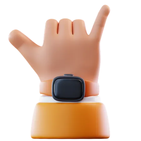 3 D Illustration Call Me Hand Gesture 3D Icon