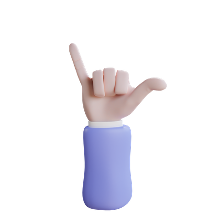 Call me hand gesture  3D Icon