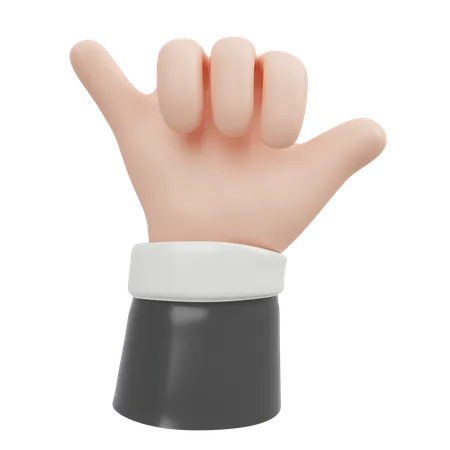 Call me hand gesture  3D Icon