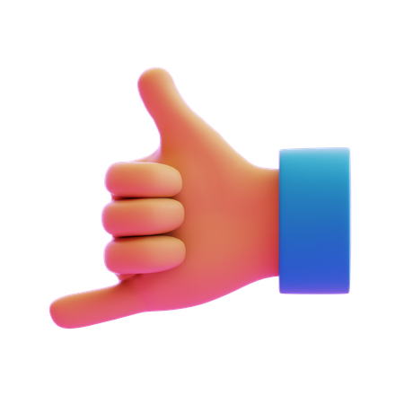 Call Me Hand Gesture  3D Icon