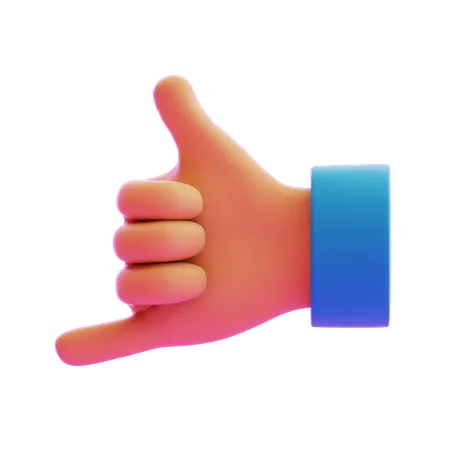 Call Me Hand Gesture  3D Icon