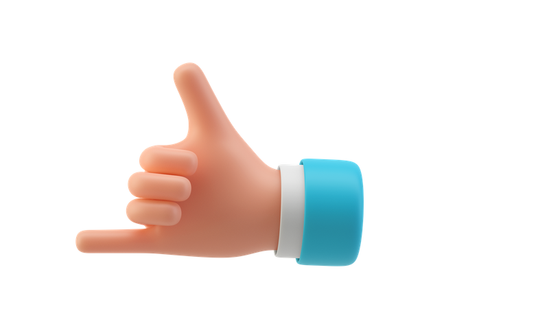 Call me hand gesture  3D Icon