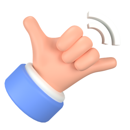 Call Me Hand Gesture  3D Icon