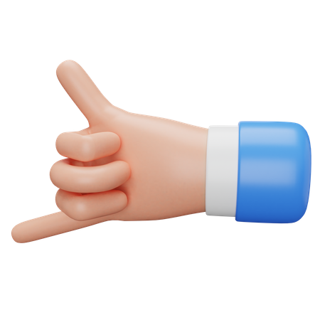 Call Me Hand Gesture  3D Illustration