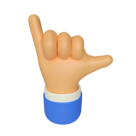 Call Me Hand Gesture  3D Illustration