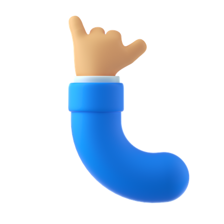 Call me hand gesture  3D Illustration