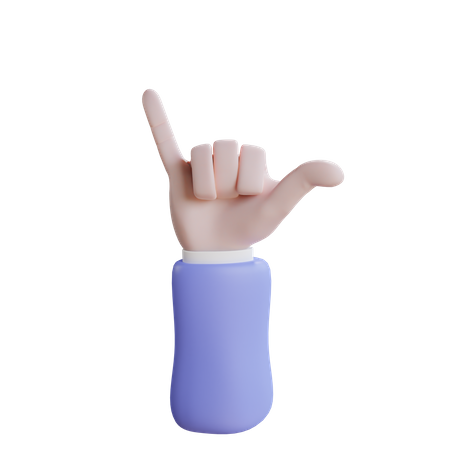 Call me hand gesture 3D Icon