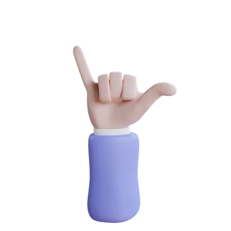 Call me hand gesture 3D Icon