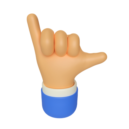 Call Me Hand Gesture 3D Illustration