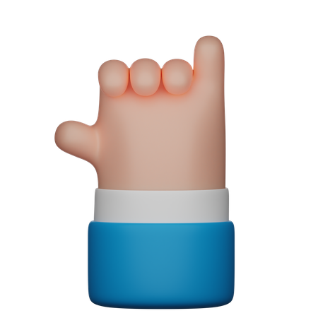 Call Me Hand Gesture 3D Icon