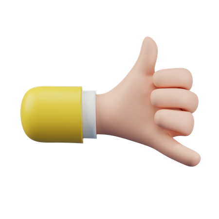 Call Me Up Hand Gesture  3D Icon