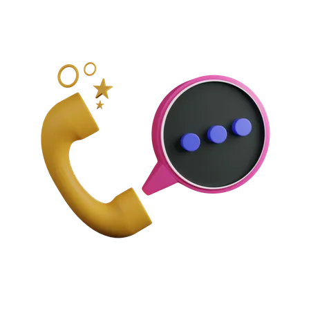 Call Message 3 D Icon Contains PNG BLEND GLTF And OBJ Files 3D Icon