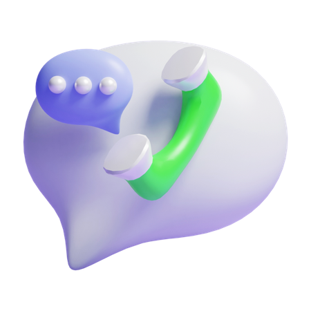 Call Message  3D Icon