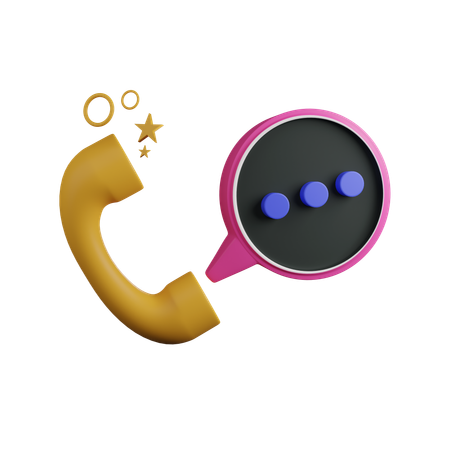 Call message  3D Icon