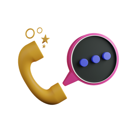 Call message  3D Icon