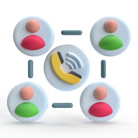 Call Network  3D Icon