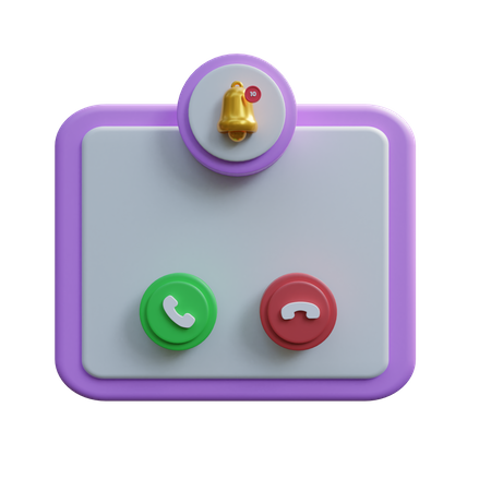 Call Notification  3D Icon