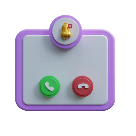 Call Notification  3D Icon