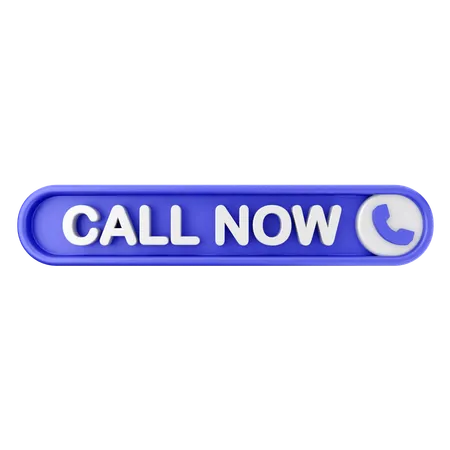 Call Now Text Button  3D Icon