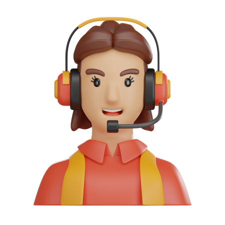 Call operator  3D Icon