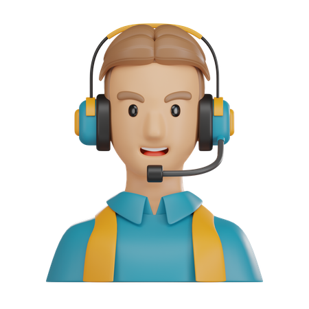 Call Operator  3D Icon