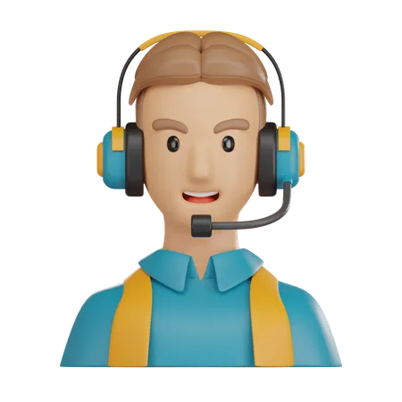 Call Operator  3D Icon