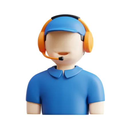 Call Operator  3D Icon