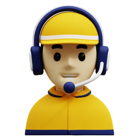 Call Operator  3D Icon