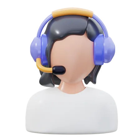 Call Operator  3D Icon