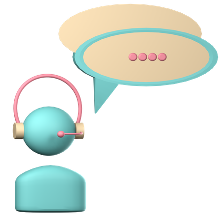 Call Operator  3D Icon