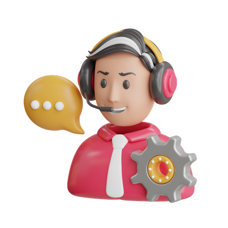 Call Operator  3D Icon