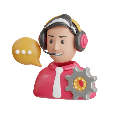 Call Operator  3D Icon