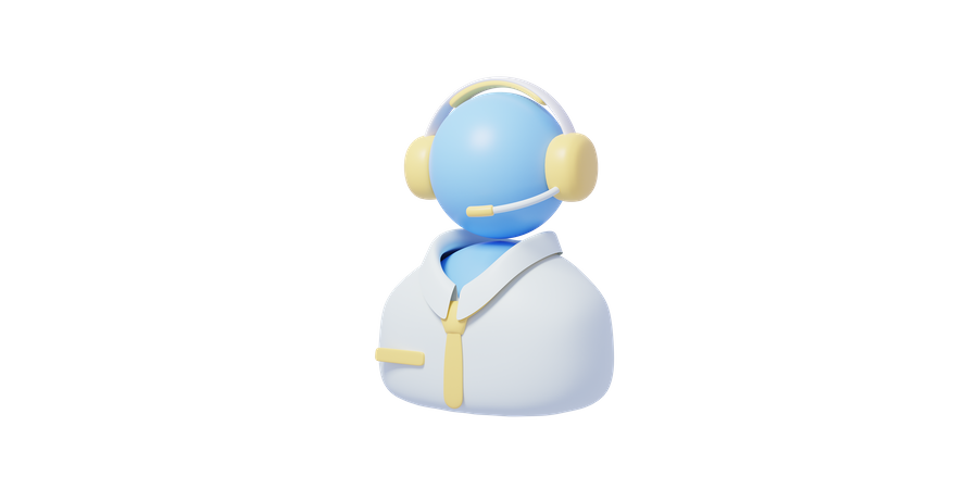 Call Operator  3D Icon