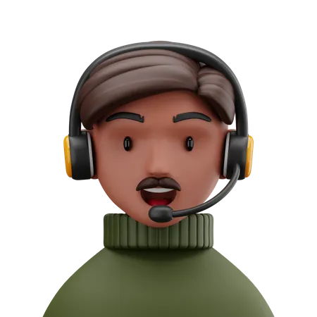 Call Operator  3D Icon