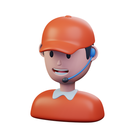 Call Operator  3D Icon