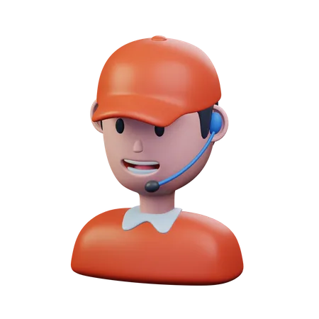 Call Operator  3D Icon