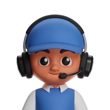 Call Operator  3D Icon