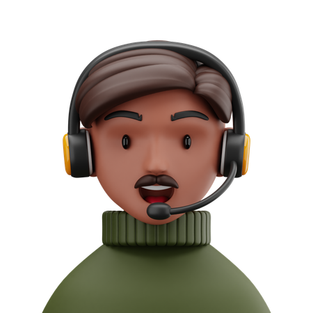 Call Operator  3D Icon