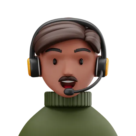 Call Operator  3D Icon