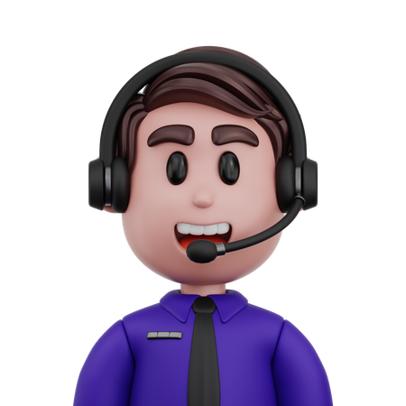 Call Operator  3D Icon