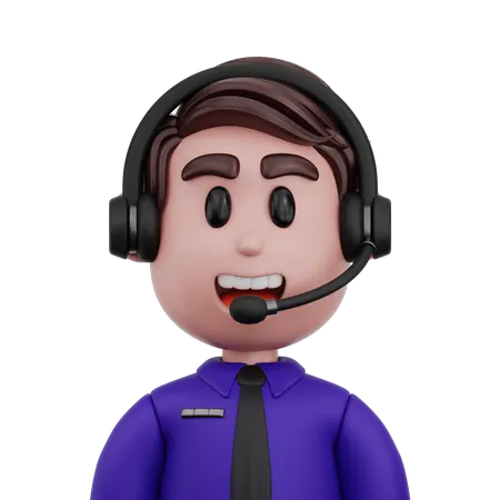 Call Operator  3D Icon